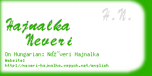 hajnalka neveri business card